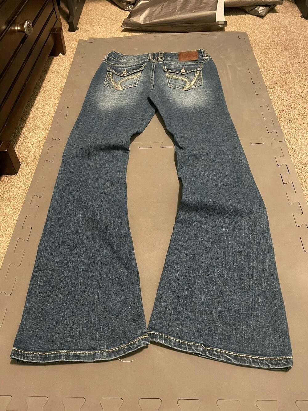 Ariya Jeans Women's Bootcut Flare Embroidered Denim Pants Size 7/8